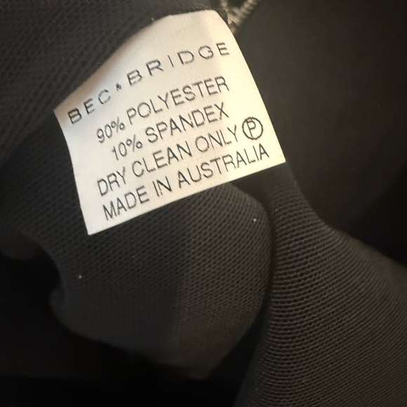 BEC + BRIDGE Black Lace Up Corset Strapless Asymmetrical Midi Dress Size 2 - Picture 11 of 11